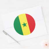 Senegal-Flagge Runder Aufkleber (Umschlag)