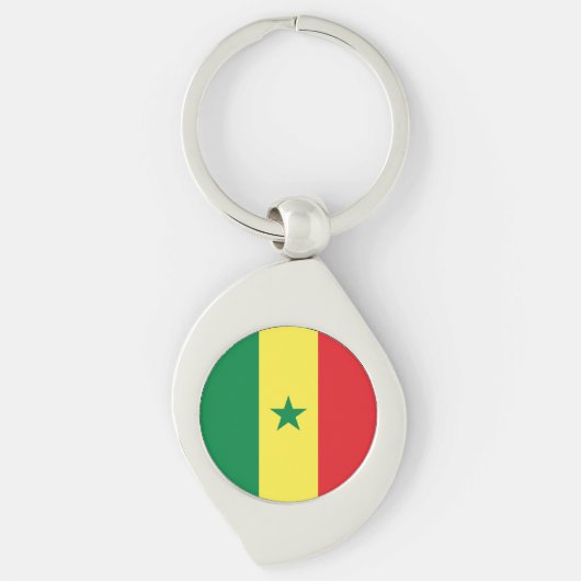 Senegal-Flagge Schlüsselanhänger (Vorderseite)