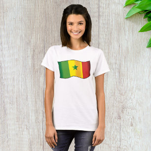 Senegal-Flagge Senegalesischer Stolz Grün Gelb Rot T-Shirt