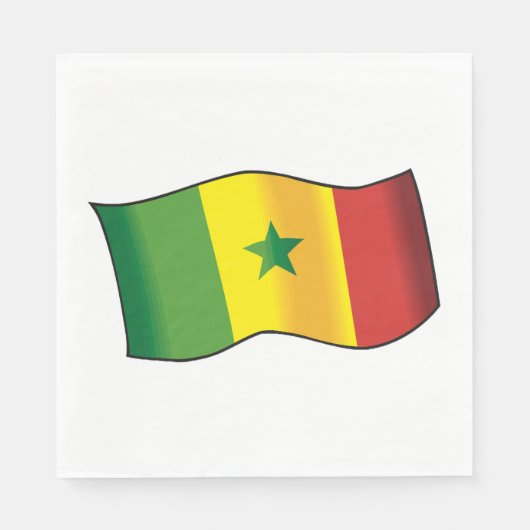 Senegal-Flagge Serviette (Vorderseite)