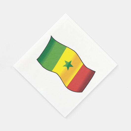 Senegal-Flagge Serviette (Ecke)