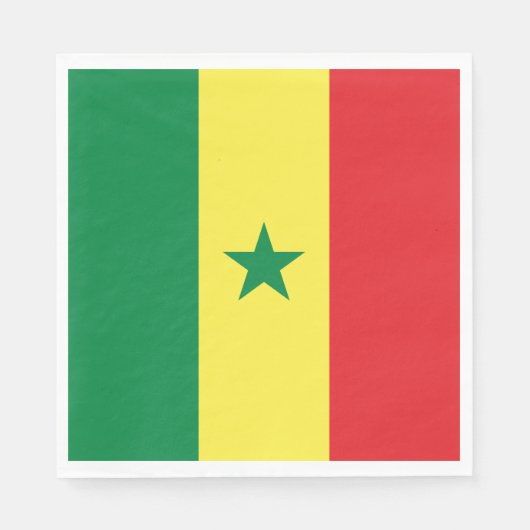 Senegal-Flagge Serviette (Vorderseite)