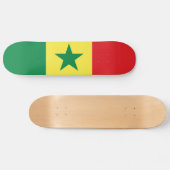 Senegal-Flagge Skateboard (Horizontal)