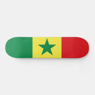 Senegal-Flagge Skateboard