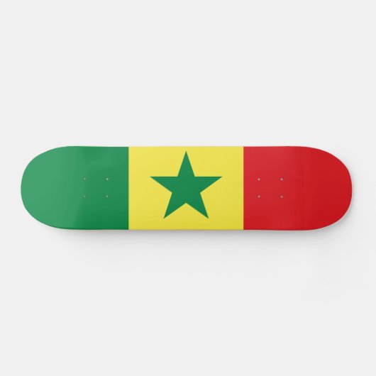 Senegal-Flagge Skateboard (Horizontal)