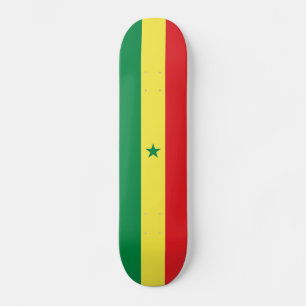 Senegal-Flagge Skateboard