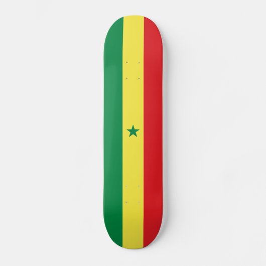 Senegal-Flagge Skateboard (Vorderseite)