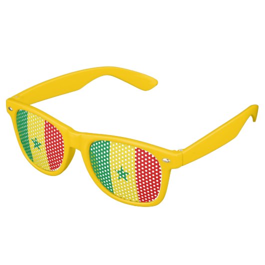 Senegal-Flagge Sonnenbrille (Schrägansicht)