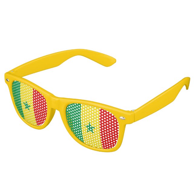 Senegal-Flagge Sonnenbrille (Schrägansicht)