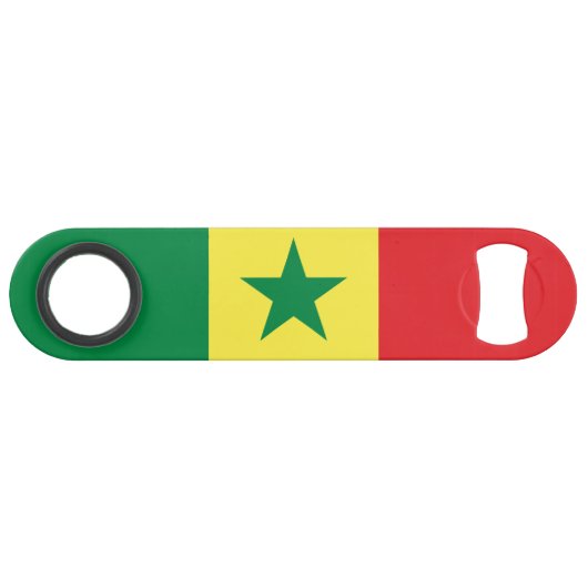 Senegal-Flagge Speed Flaschenöffner (Vorderseite (Horizontal))