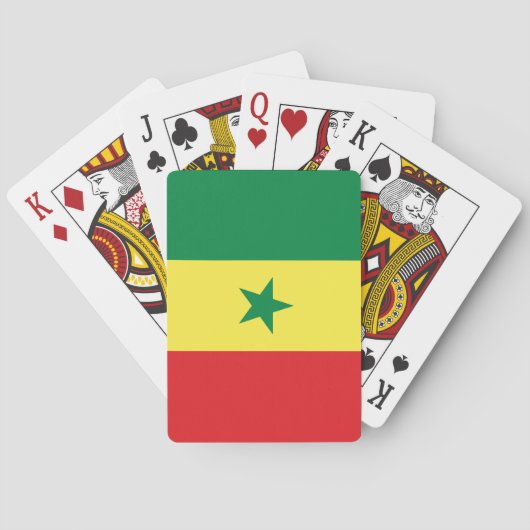 Senegal-Flagge Spielkarten (Rückseite)