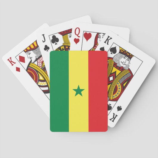 Senegal-Flagge Spielkarten (Rückseite)