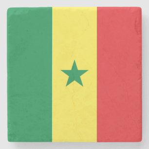 Senegal-Flagge Steinuntersetzer