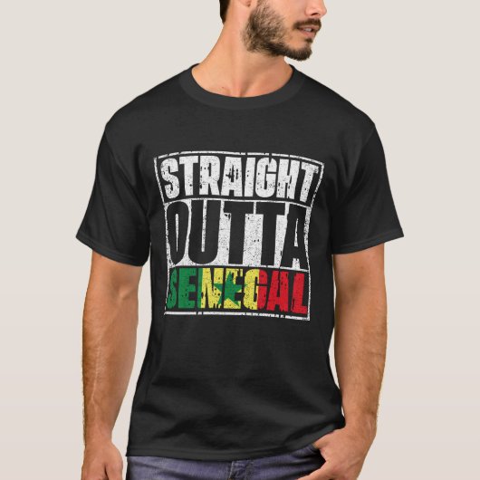 Senegal-Flagge T-Shirt (Vorderseite)
