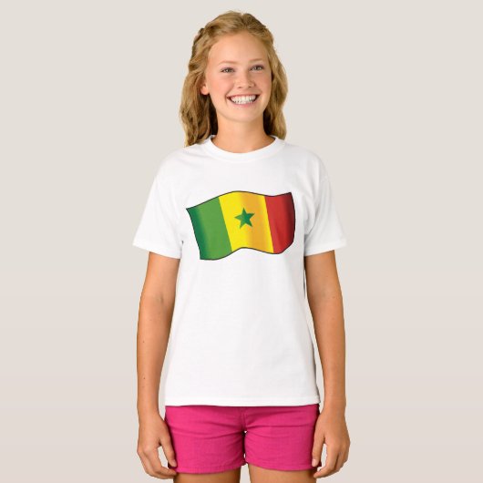 Senegal-Flagge T-Shirt (Vorne ganz)