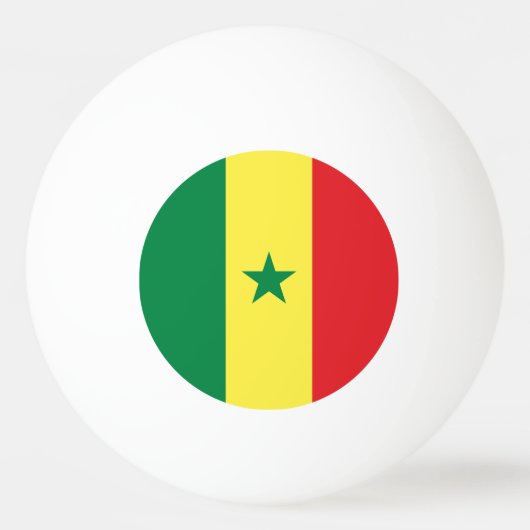 Senegal-Flagge Tischtennisball (Vorderseite)