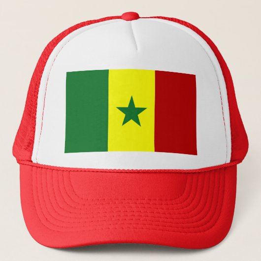 Senegal-Flagge Truckerkappe (Vorderseite)