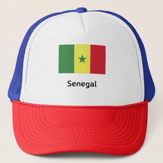 Senegal-Flagge Truckerkappe (Vorderseite)