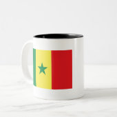 Senegal-Flagge Zweifarbige Tasse (Vorderseite Links)