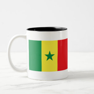 Senegal-Flagge Zweifarbige Tasse