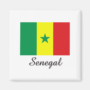 Senegal-Flaggen-Entwurf Magnet