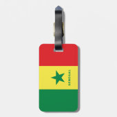Senegal-Flaggen-Gepäckanhänger Gepäckanhänger (Rückseite vertikal)