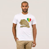 Senegal-Flaggen-Herz und Karten-T - Shirt (Vorne ganz)