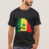 Senegal-Flaggen-Karte T-Shirt (Vorderseite)