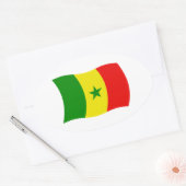 Senegal-Flaggenaufkleber Ovaler Aufkleber (Umschlag)