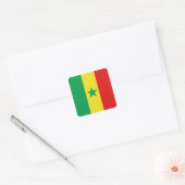 Senegal-Flaggenaufkleber Quadratischer Aufkleber (Umschlag)