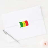 Senegal-Flaggenaufkleber Runder Aufkleber (Umschlag)