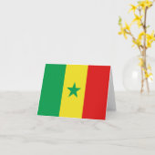 Senegal Flaggennotecard Karte (Gelbe Blume)