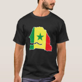 Senegal Football Supporter Visitor Senegalese Socc T-Shirt (Vorderseite)