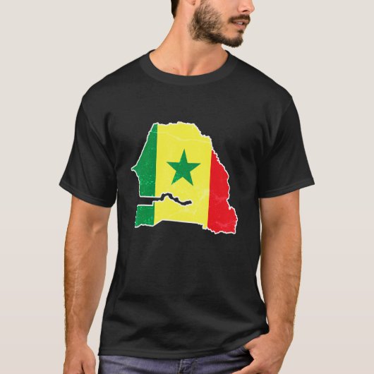 Senegal Football Supporter Visitor Senegalese Socc T-Shirt (Vorderseite)