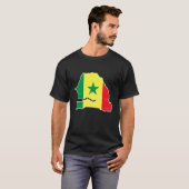 Senegal Football Supporter Visitor Senegalese Socc T-Shirt (Vorne ganz)