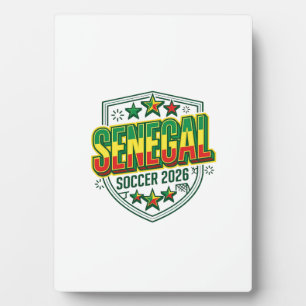 Senegal Fußball 2026 Fußball Fett Land Schriftzug Fotoplatte