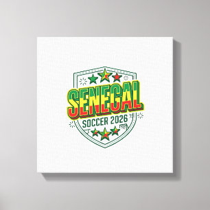 Senegal Fußball 2026 Fußball Fett Land Typografie Leinwanddruck