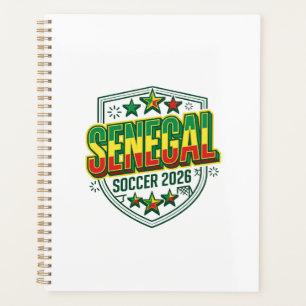 Senegal Fußball 2026 Fußball Fett Land Typografie Planer
