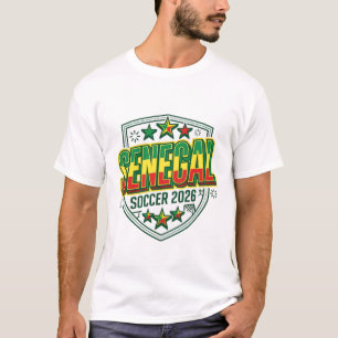 Senegal Fußball 2026 Fußball Fett Land Typografie T-Shirt