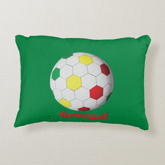 Senegal Fußball Dekokissen (Rückseite)