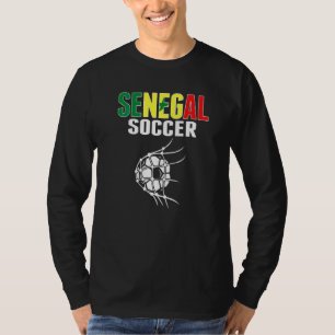 Senegal Fußball im Netz Senegalesische Fußballanh T-Shirt