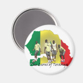 Senegal Futbol Magnet (Vorderseite/Rückseite)