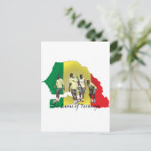 Senegal Futbol Postkarte (Stehend Vorderseite)