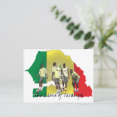 Senegal Futbol Postkarte (Stehend Vorderseite)