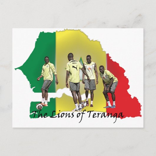 Senegal Futbol Postkarte (Vorderseite)