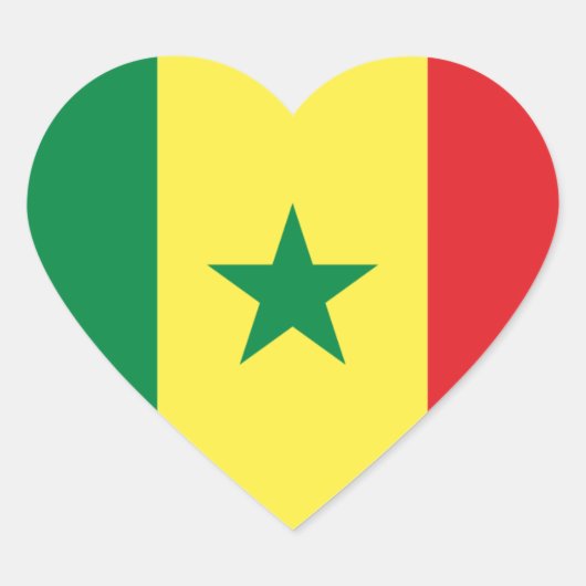 senegal Herz-Aufkleber (Vorderseite)