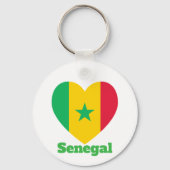 Senegal Herzenflagge Schlüsselanhänger (Vorderseite)