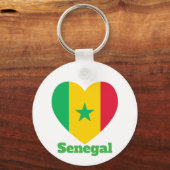 Senegal Herzenflagge Schlüsselanhänger (Vorderseite)