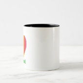 Senegal Herzenflagge Zweifarbige Tasse (Mittel)