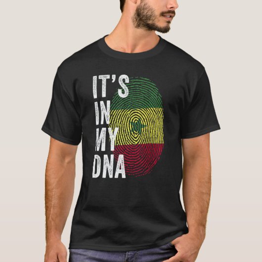 Senegal It's In My DNA Cute Senegalese Fingerprint T-Shirt (Vorderseite)